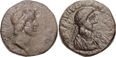 BOSPORUS , Mithradates III & Queen Gepaepyris, AD 39-45, Æ23, His bust r/Her bus...