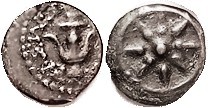 JUDAEA , Alex Jannaeus, 103-76 BC, Prutah, Star in circle/ Anchor & lgnd, Hend. ...