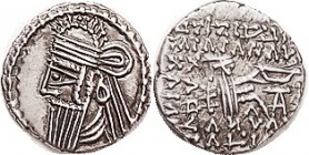 Vologases IV, 84.132; Choice EF, well centered & struck, rev less crude than most, portrait fully sharp; good metal with contrasting tone. (A GVF brou...
