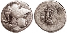 SIDE, (see-day, not "side"), Drachm, 190-36 BC, Athena head r/Nike adv l, pomegranate; F-VF/F, well centered, sl grainy, good strong head. The smaller...