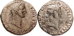CALIGULA & CAESONIA , Spain, Carthago Nova Æ28, Caligula bust rt/ Caesonia bust rt as Salus; F+/AVF, nrly centered, some of lgnds crowded/wk, dark oli...