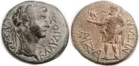 Aizanis, Æ19, bust r/Zeus stg l, hldg eagle; Nice F-VF, nrly centered with full clear lgnds, slate green patina, decent surfaces, bold portrait. Ex Sa...