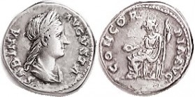 SABINA , Den, CONCORDIA AVG, Concord std l.; Choice VF, well centered & struck, good metal with lt tone, nice detailed portrait. (A VF brought $465, L...