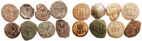 ARAB-Byzantine Bronzes, LOT of 8 asstd (maybe one duplicate) average VG-F or so, crude, unidentified.