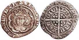 Henry VII, 1422-61, Ar 1/2 Groat, S2211, Canterbury, mm tun, VG-F/F, sl unround flan, much outer lgnd wk/off, medium tone, lt obv scr, face weak. (A F...