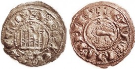 SPAIN , Castile & Leon, Fernando IV, 1295-312, billion Pepion, of Burgos, Castle/lion, VF, crude, some of lgnds wk, grey-brwn tone. (A VF brought $70,...