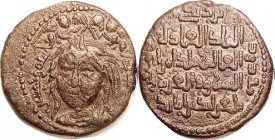 TURKOMANS , Zengid Atabegs of Mosul, Qutb al-Din Mawdud, 1149-70, Male head 3/4 left, 2 winged creatures above/lgnds, SS-59; F-VF/VF, sl off-ctr, dk g...