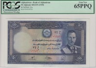 Afghanistan, 50 Afghanis, 1939, UNC, p25a 
PCGS 65 PPQ
Serial Number: 26H 099536
Estimate: 300-600 USD