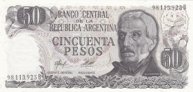 Argentina, 50 Pesos, 1976, UNC, p301 
Serial Number: 98.113.925B
Estimate: 5-10 USD