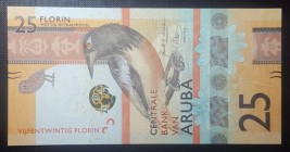 Aruba, 25 Florin, 2019, UNC, pNew 
Serial Number: A0760440
Estimate: 50-100 USD