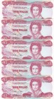 Bahamas, 3 Dollars, 1974, UNC, p44a, (Total 5 consecutive banknotes)
Serial Number: A043820-24
Estimate: 50-100 USD