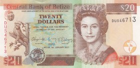 Belize, 20 Dollars, 2017, UNC, pNew 
Serial Number: DU 546713
Estimate: 25-50 USD