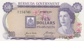 Bermuda, 10 Dollars, 1970, UNC, p25a 
Serial Number: A/2 154746
Estimate: 125-250 USD
