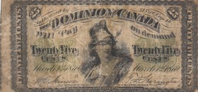 Canada, 25 Cents, 1870, FINE, p8 
Estimate: 30-60 USD