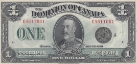 Canada, 1 Dollar, 1923, UNC, p33o 
Serial Number: E8611061
Estimate: 500-1 USD