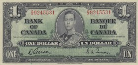 Canada, 1 Dollar , 1937, XF, p58 
Serial Number: O/A 9245531
Estimate: 25-50 USD