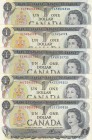 Canada, 1 Dollar , 1973, UNC, p85c, (Total 5 banknotes)
Estimate: 25-50 USD