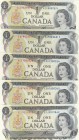 Canada, 1 Dollar , 1973, UNC, p85c, (Total 5 banknotes)
Estimate: 25-50 USD