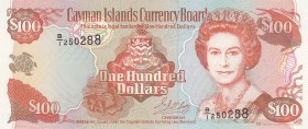 Cayman Islands, 100 Dollars, 1996, UNC, p20 
Serial Number: B/I 250288
Estimate: 200-400 USD