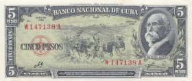 Cuba, 5 Pesos, 1960, UNC, p91c 
Sign: Che
Serial Number: W147138A
Estimate: 30-60 USD