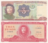 Cuba, 3 Pesos, UNC, (Total 2 banknotes)
3 Pesos, 1988, p107b; 3 Pesos, 1995, p113
Serial Number: 16879, 308365
Estimate: 40-80 USD