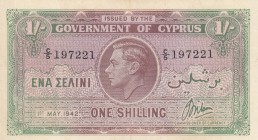 Cyprus, 1939/1947, XF, p20c 
Serial Number: C/5 197221
Estimate: 1000-2000 USD
