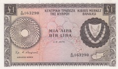 Cyprus, 1 Pound, 1976, UNC, p43c 
Serial Number: K/88 163290
Estimate: 125-250 USD