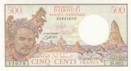 Djibouti, 500 Francs, 1988, UNC, p36b 
Serial Number: D.002 11079
Estimate: 35-70 USD
