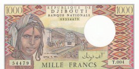 Djibouti, 1.000 Francs, 1979/1988, UNC, p37 
Serial Number: T.004 54479
Estimate: 25-50 USD