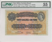 East Africa, 20 Shilings, 1953-56, AUNC, p35 
PMG 55
Serial Number: G79 79085
Estimate: 500-1000 USD