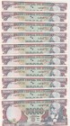 Ecuador, 50.000 Sucres, 1999, UNC, p130d, (Total 10 consecutive banknotes)
Serial Number: AJ 04693749-58
Estimate: 50-100 USD