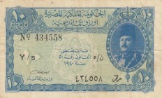 Egypt, 10 Piastres, 1940, VF, p168 
Serial Number: 434558
Estimate: 25-50 USD