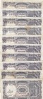 Egypt, 10 Piastres, 1940, VF, p177, (Total 10 banknotes)
Arab Republic Of Egypt
Serial Number: E, G, I, Q, R, S, U, V, Y, X
Estimate: 25-50 USD