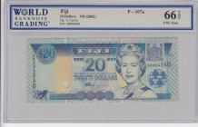 Fiji, 20 Dollars, 2002, UNC, p107a 
WBG 66 TOP
Serial Number: AR 094240
Estimate: 50-100 USD