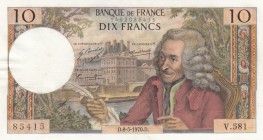 France, 10 Francs, 1970, UNC (-), p147c 
Serial Number: V.581 85415
Estimate: 40-80 USD
