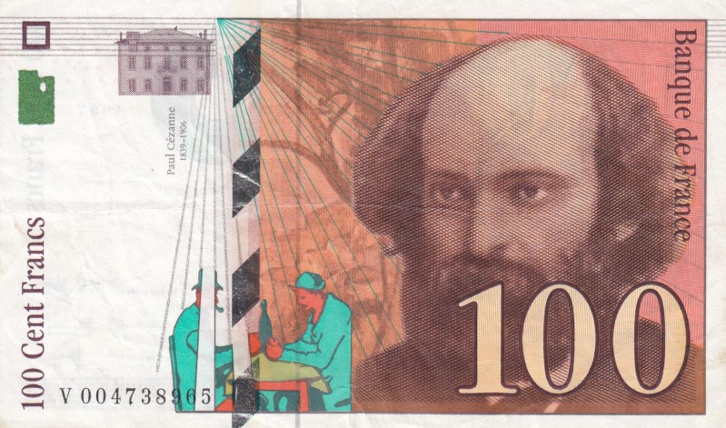 France, 100 Francs, 1997, VF, p158 
Serial Number: V 004738965
Estimate: 15-30...