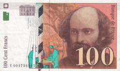 France, 100 Francs, 1997, VF, p158 
Serial Number: V 004738965
Estimate: 15-30 USD