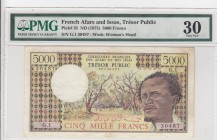 French Afars and Issas, 5.000 Francs, 1975, VF, p35 
PMG 30
Serial Number: G.1 30487
Estimate: 150-300 USD