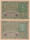 Germany, 50 Mark, 1919, UNC (-), p66, (Total 2 banknotes)
Reihe 1, Reihe 3
Serial Number: 532228, 318045
Estimate: 25-50 USD