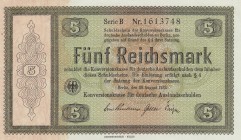 Germany, 5 Reichsmark, 1933, AUNC, p199 
Serial Number: 1613748
Estimate: 25-50 USD