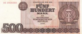 Germany - Democratic Republic, 500 Mark, 1985, UNC (-), p33 
Serial Number: AD 3936292
Estimate: 20-40 USD