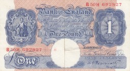 Great Britain, 1 Pound, 1940, XF, p367 
Serial Number: B 50 H 692827
Estimate: 20-40 USD