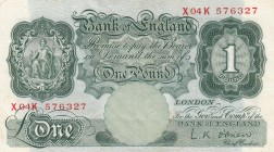 Great Britain, 1 Pound, 1955, VF, P369C 
Serial Number: X 04 K 576327
Estimate: 15-30 USD