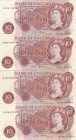 Great Britain, 10 Shillings, 1967, XF, p373c, (Total 4 banknotes)
Serial Number: C41N 199061, B22N 467740, B74N 098596, B04N 872250
Estimate: 10-20 ...