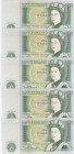 Great Britain, 1 Pound, 1981, UNC, p377b, (Consetive 5 banknotes)
Portrait of Queen Elizabeth II.
Estimate: 35-70 USD