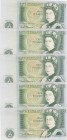 Great Britain, 1 Pound, 1981, UNC, p377b, (Consetive 5 banknotes)
Portrait of Queen Elizabeth II.
Estimate: 25-50 USD