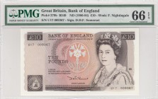 Great Britain, 10 Pounds, 1980/1984, UNC, p379b, Serial tracking number with the next lot.
PMG 66 EPQ
Serial Number: U17 009367
Estimate: 125-250 U...