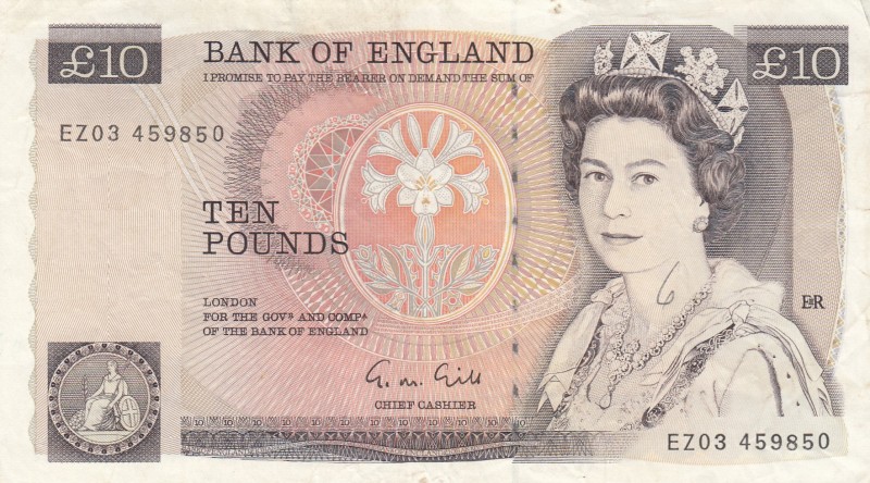 Great Britain, 5 Pounds, 1988, VF, p379e 
Portrait of Queen Elizabeth II
Seria...