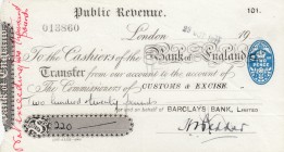Great Britain, 1931, UNC, Public Revenue
Barclays Bank 
Estimate: 25-50 USD