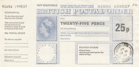 Great Britain, 25 Cent, 1980, UNC, Postal Order
British Postal Order
Estimate: 20-40 USD